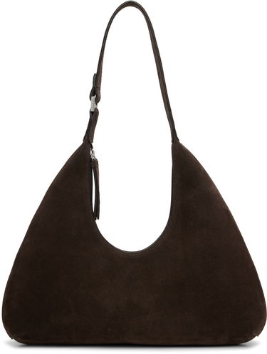 Чанта през рамо BY FAR BY FAR Amber Suede Shoulder Bag Кафяво | MWBSB001KL009BR054PL, 0