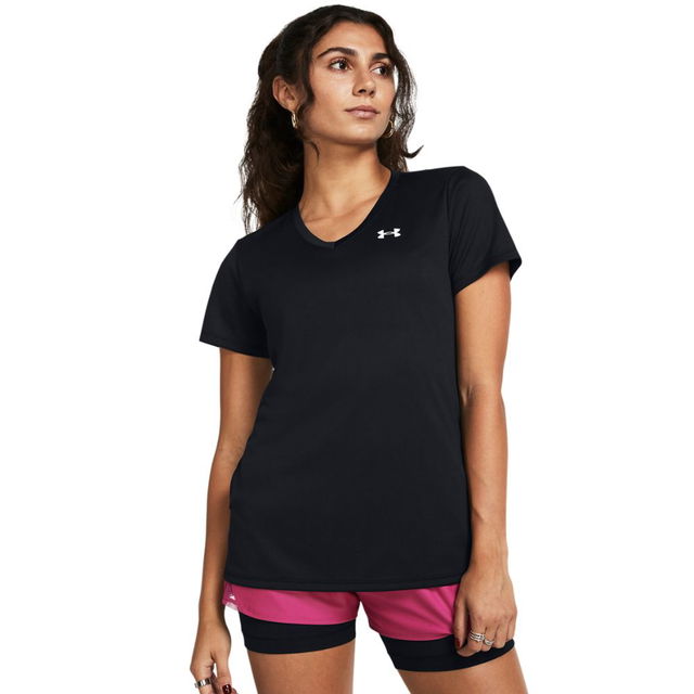 Tech Solid V-Neck Short Sleeve T-Shirt