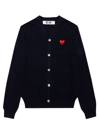 Пуловер Comme des Garçons PLAY Knit Cardigan Red Heart Тъмно синьо | AZ N008 051 2