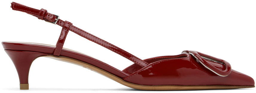 Кецове и обувки Valentino Garavani Red VLogo Signature Slingback Heels Бургунди | 5W2S0Q70TMK, 0