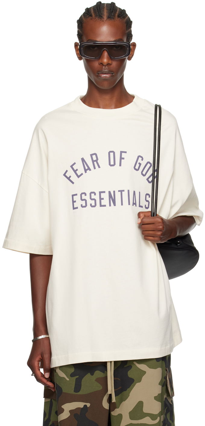 Тениска Fear of God Fear of God Essentials Crewneck T-Shirt Бяло | 125BT244192F