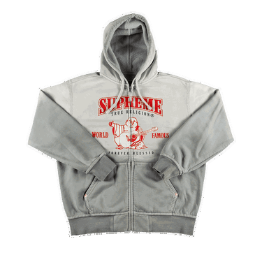 Суитчър Supreme True Religion Zip Up Hooded Sweatshirt Сиво | FW21SW38 LIGHT GREY, 0