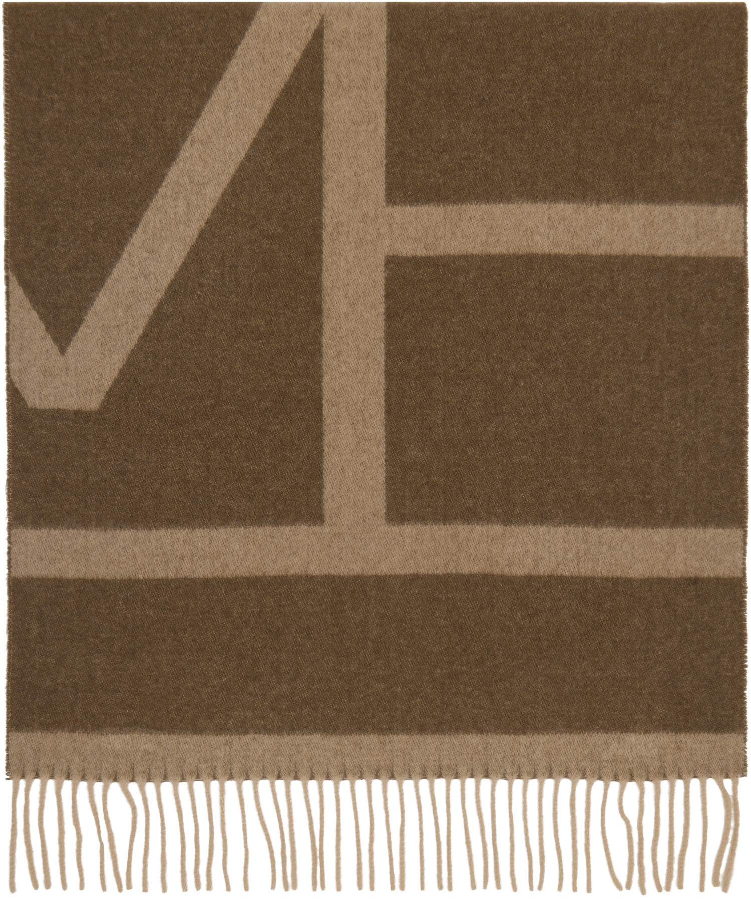 Шал TOTEME TOTEME Monogram Jacquard Wool Scarf Кафяво | 234-WSC908-FB0050, 0