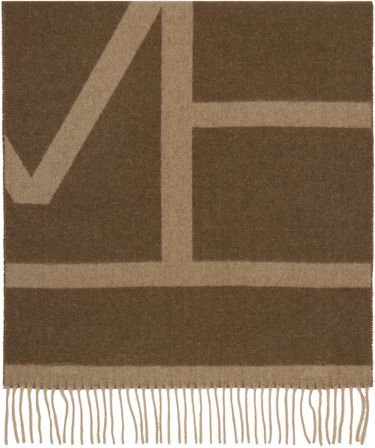 Шал TOTEME TOTEME Monogram Jacquard Wool Scarf Кафяво | 234-WSC908-FB0050, 0