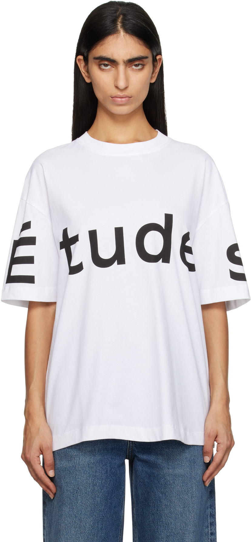 Тениска Études Big Logo Relax Fit T-Shirt Бяло | H24MMTSH135-00