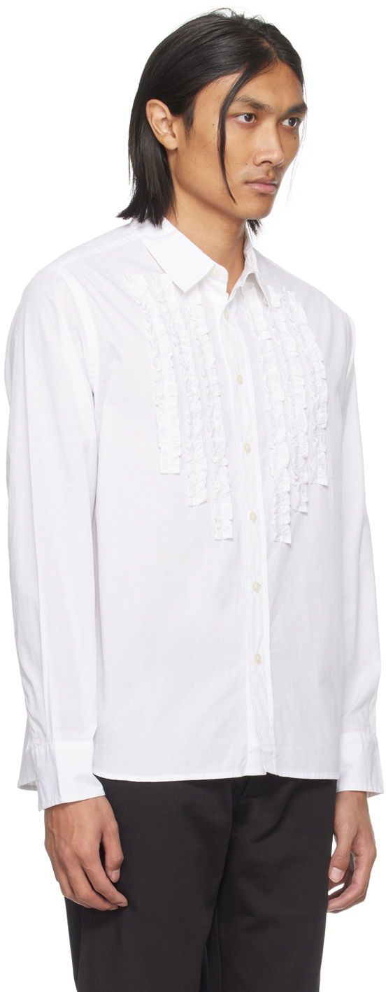 Риза Universal Works Universal Works Frill Shirt Бяло | P2926, 1