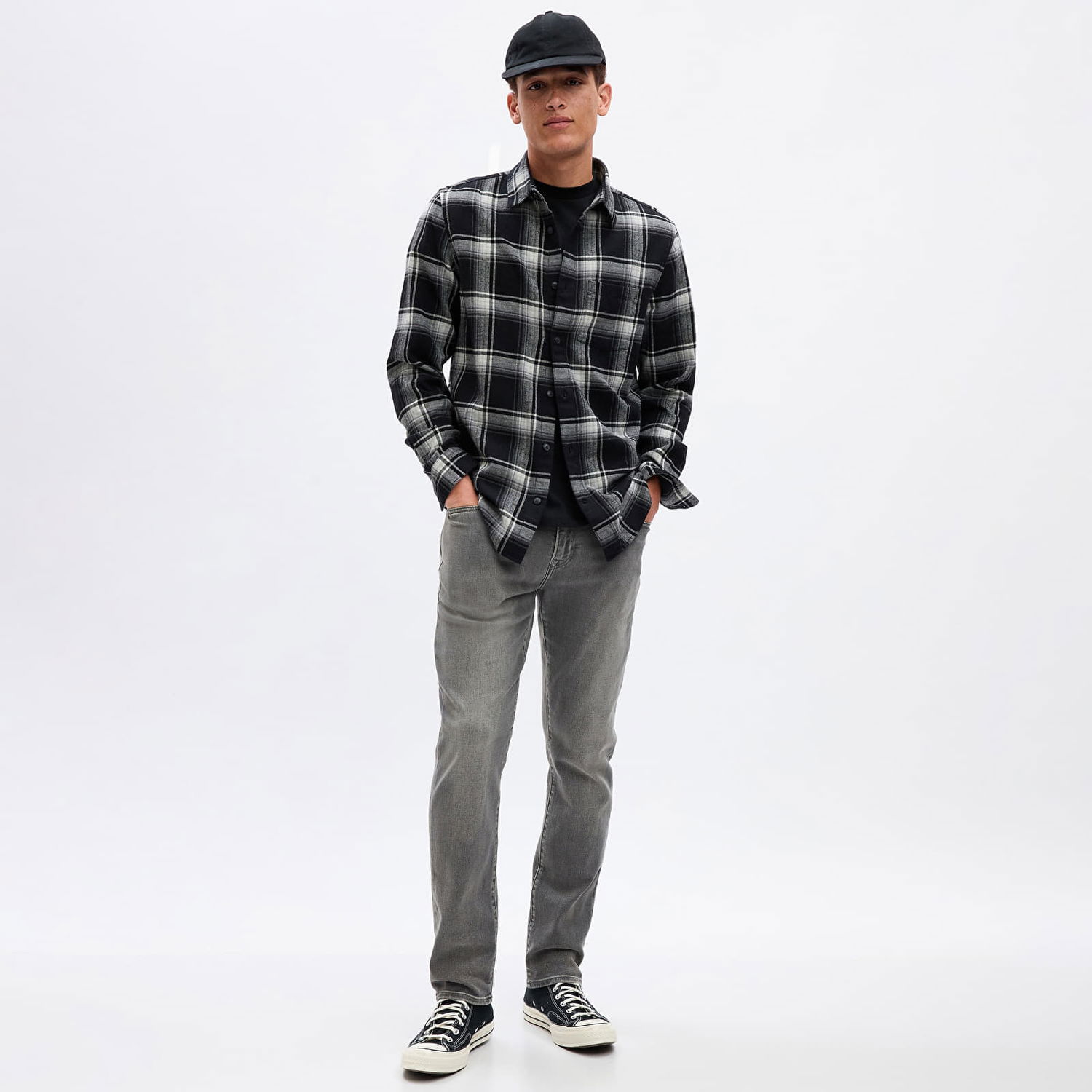 Дънки GAP Denim Pants Slim Grey Wash Сиво | 749094-00, 0