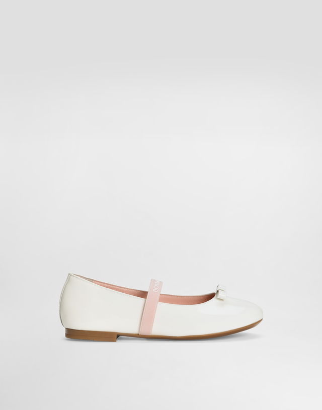 Dolce & Gabbana Patent Leather Ballet Flats with Bow