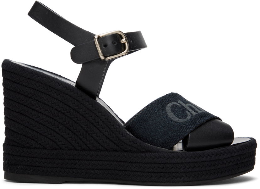 Аксесоари CHLOÉ Chloé Piia Wedge Heeled Sandals Черно | CHC24U01YKR