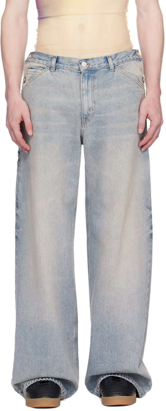 Дънки Courrèges Sailor Wide-Leg Jeans Синьо | 124DPA188DE0016, 0