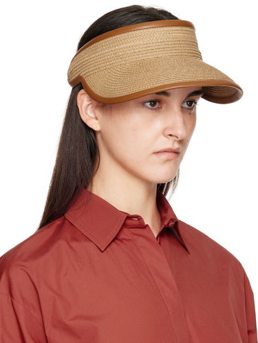 Шапка Max Mara Max Mara Mogador Woven Sun Visor Кафяво | 2514571012600, 1