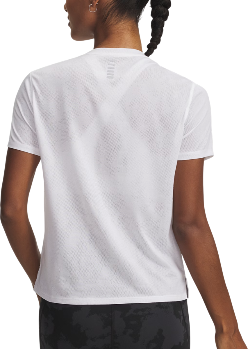 Тениска Under Armour Launch Jacquard Short Sleeve T-Shirt Бяло | 6005096-100, 1