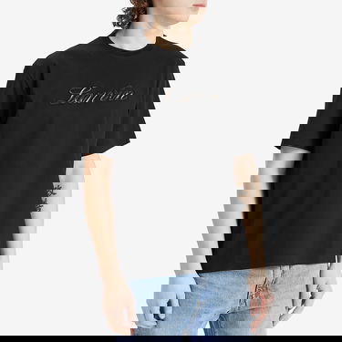 Тениска LANVIN Denim Script Logo T-Shirt Черно | RM-TS0115-J171-P25-10, 2