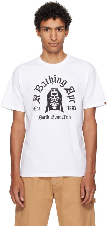 Тениска BAPE Printed Mad General College T-Shirt Бяло | 001TEL301059M, 0