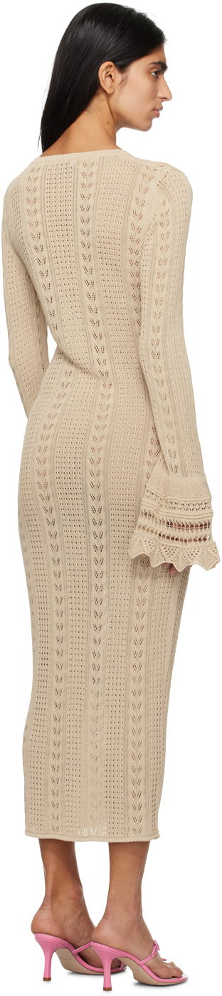 Pокля Blumarine Knit Midi Dress Бежово | P422A452A, 2