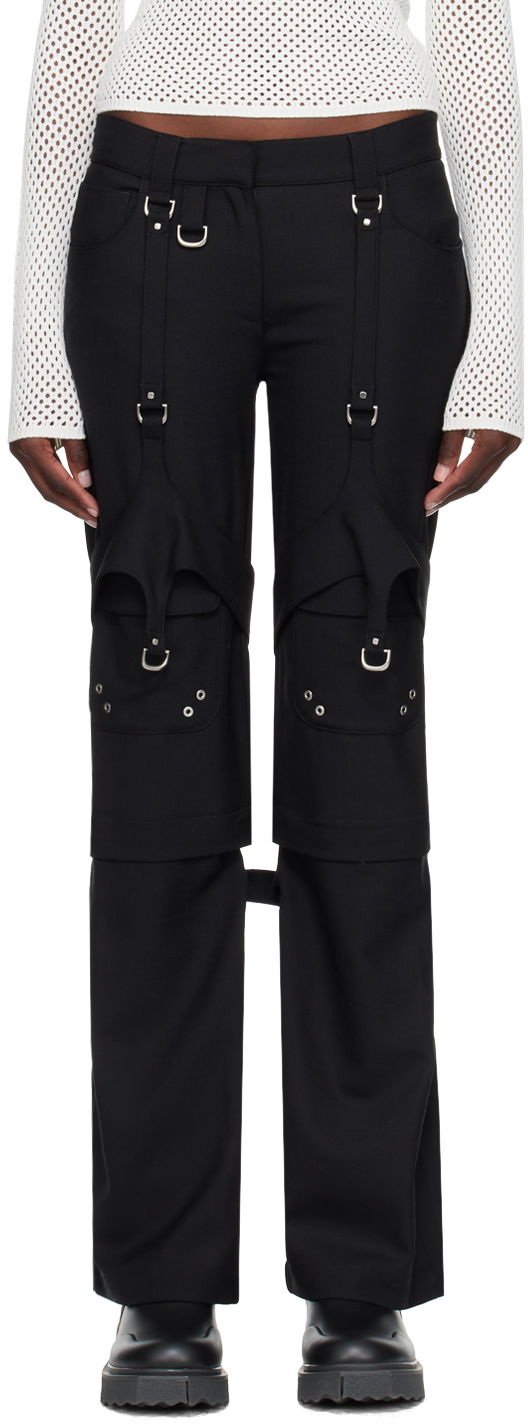 Панталони Off-White Black Harness Trousers Черно | OWCF020F23FAB0011000, 0