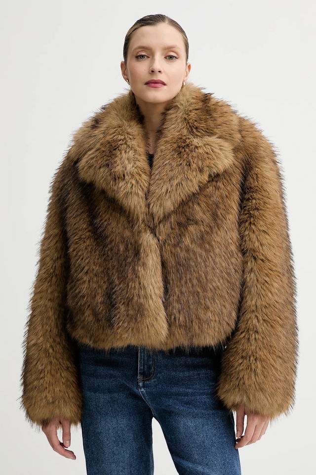 Cropped Faux Fur Coat Samara