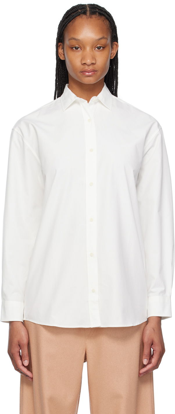 Риза Baserange Long Sleeve Button Up Shirt Бяло | SHOL-CO-SU24