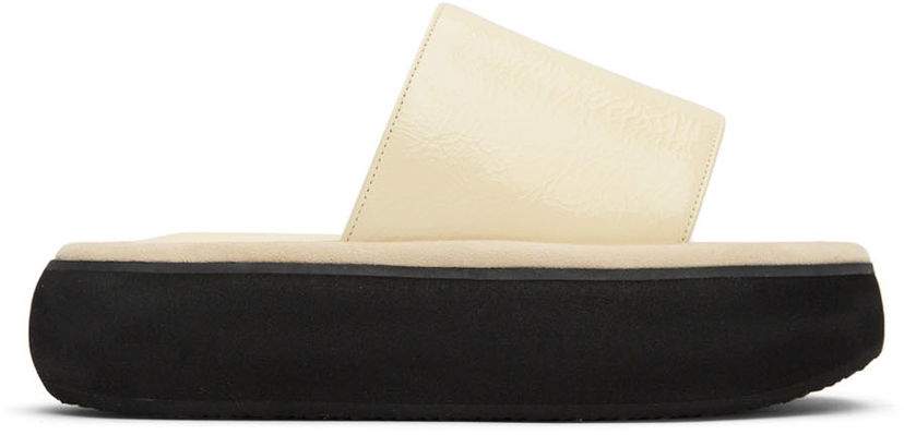 Бански OSOI OSOI Boat Padded Platform Slides Бежово | 22SS030-14-01