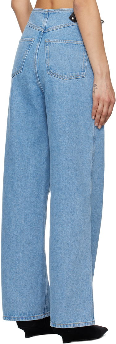 Дънки Nanushka Nanushka Makena Wide Leg Jeans Синьо | NW25RSPA09353, 2