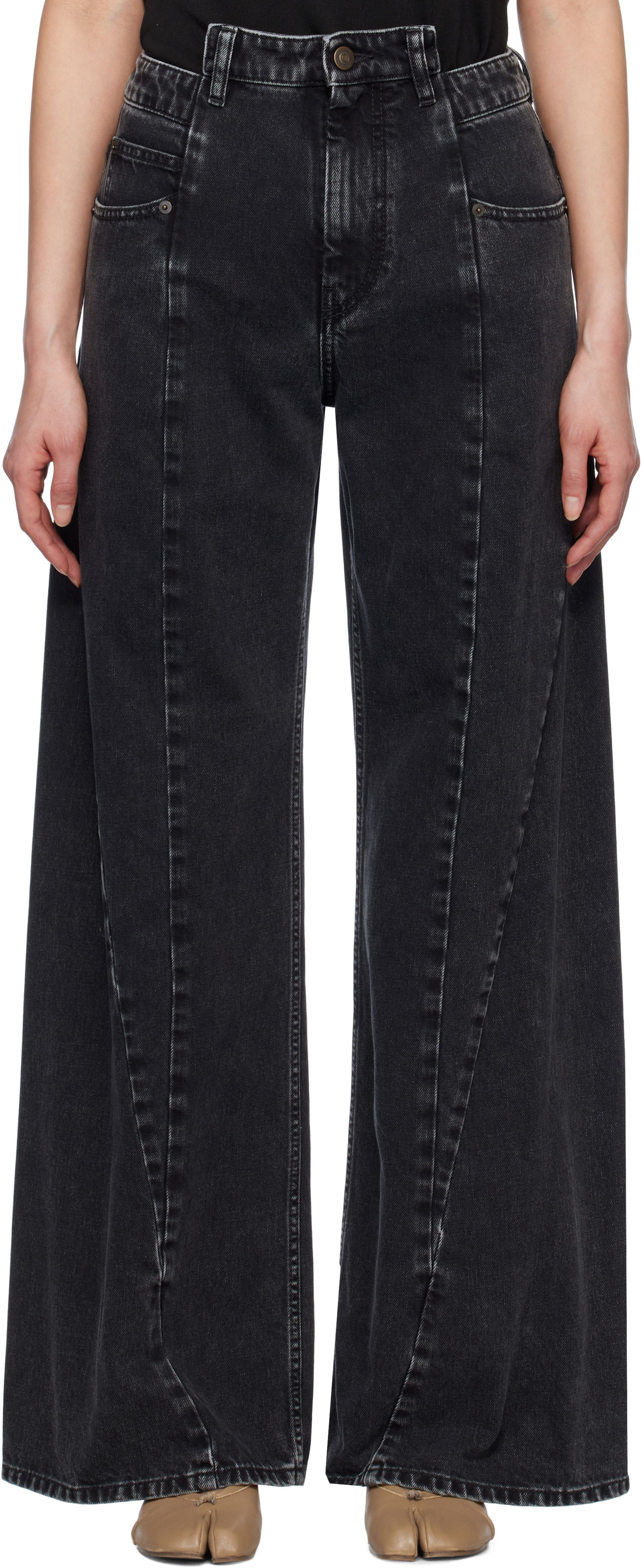 Дънки Maison Margiela Maison Margiela 5 Pocket Wide Leg Jeans Черно | S51LA0133 S30496, 0