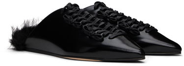 Облекло Simone Rocha Simone Rocha Pointed-Toe Faux-Fur Slippers Черно | PMP19F 0740, 3