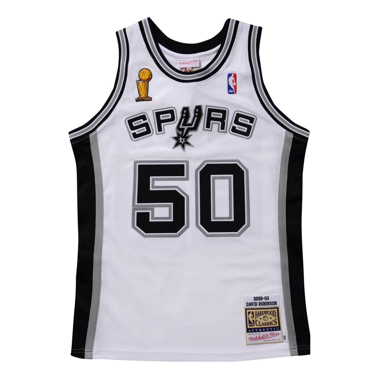 Фланелка Mitchell & Ness Mitchell & Ness NBA San Antonio Spurs Finals 2002-03 David Robinson 50 Jersey Бяло | AJY44948-SAS02DRBWHIT, 0