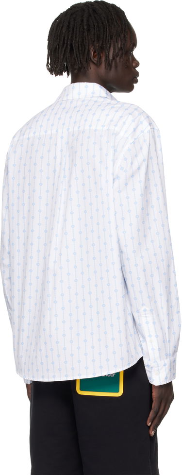 Риза Casablanca Casablanca Monogram Oxford Shirt Бяло | MPF25-SH-155-01, 2