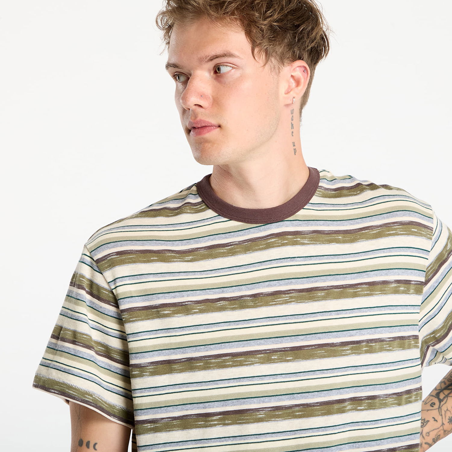 Тениска Brain Dead Toni Stripe T-Shirt Olive/ Multi Зелено | BDS25T00004778GR26, 1