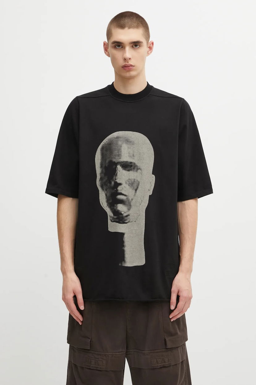 Тениска Rick Owens Rick Owens DRKSHDW Jumbo T-Shirt with Print Черно | DU02E7274.RIGEP1