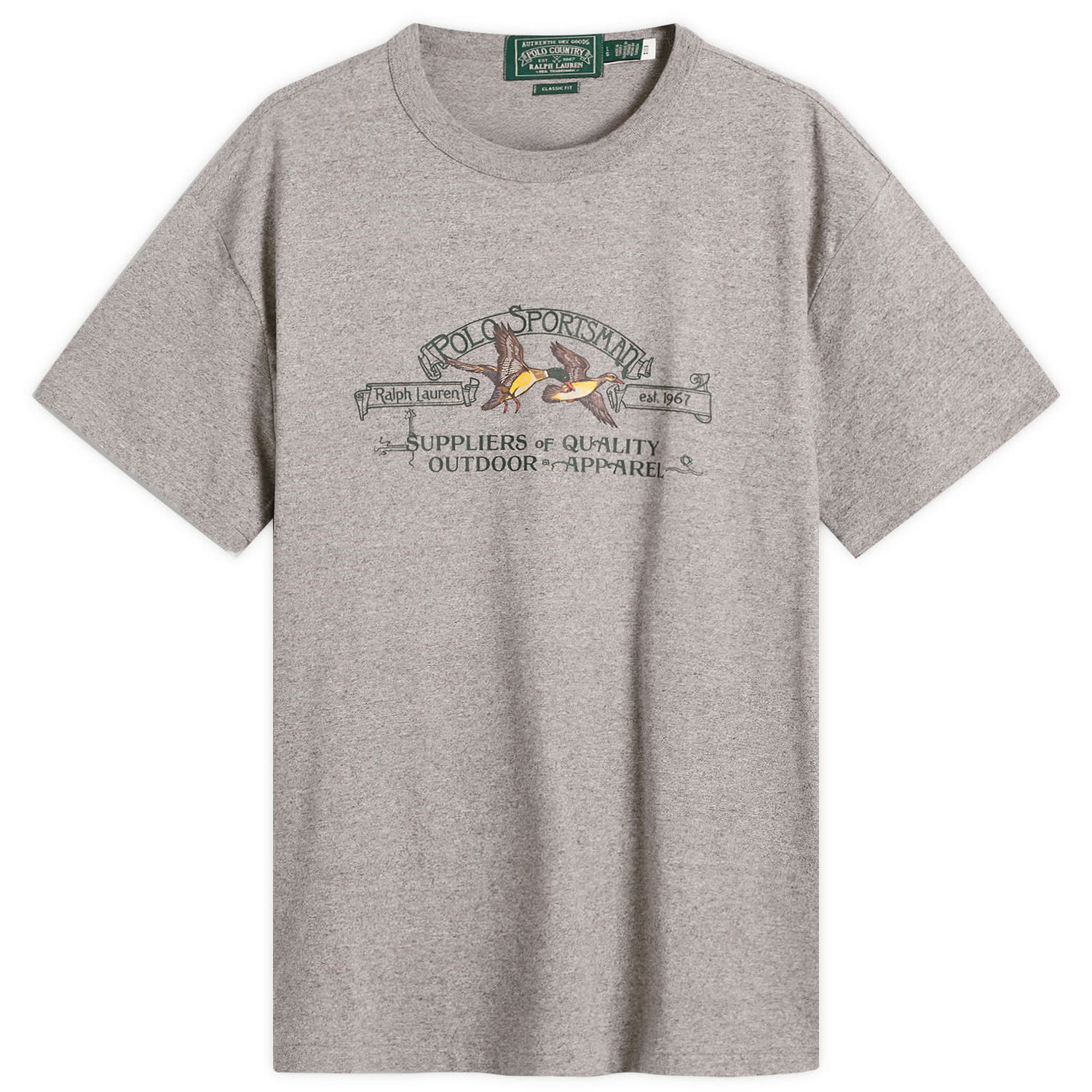 Тениска Polo by Ralph Lauren Ralph Lauren Sportsman T-Shirt, Size Large Сиво | 710981142002-GRY, 0