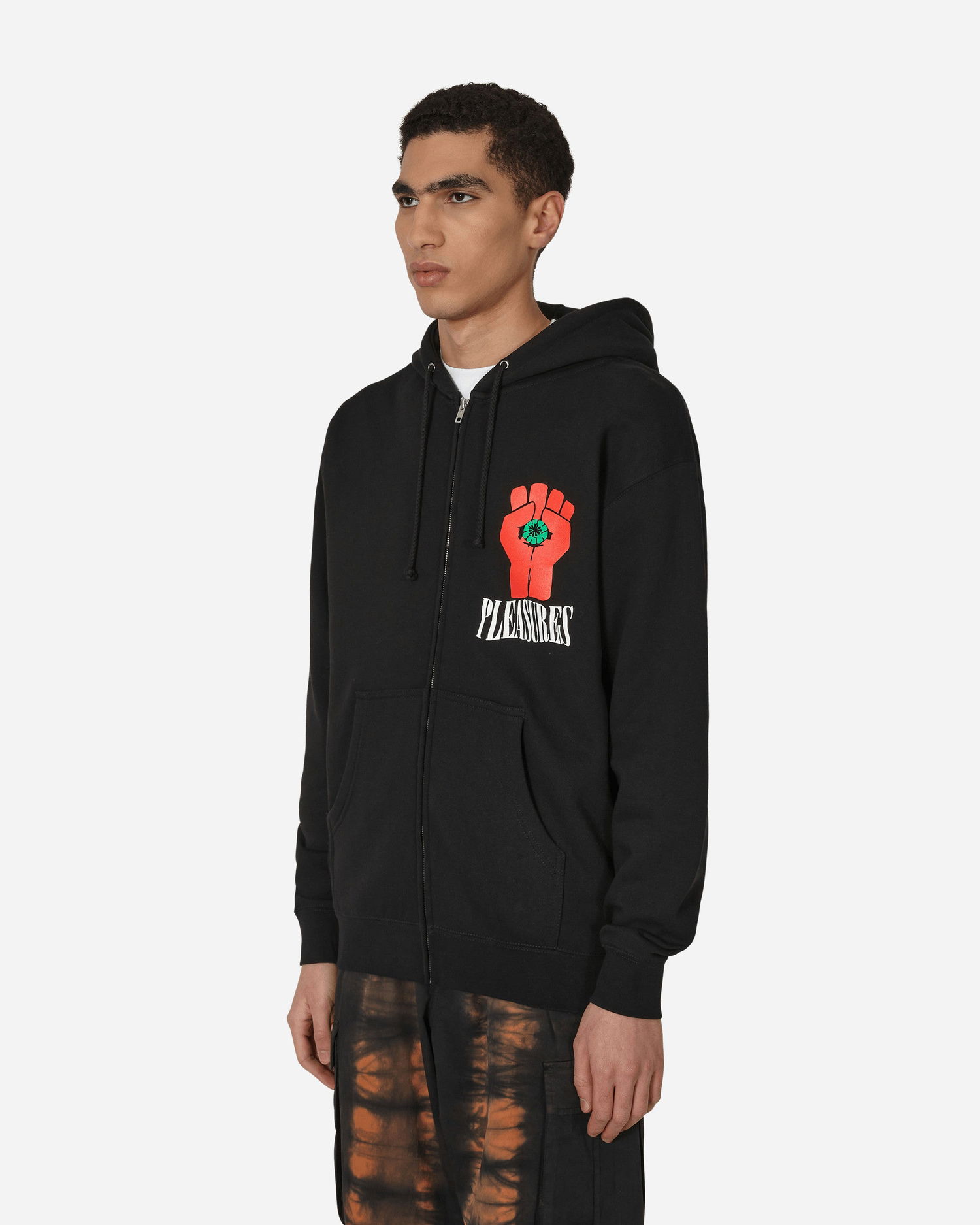 Суитчър Pleasures HST Graphic Zip Hooded Sweatshirt Черно | P22W051 BLACK, 1