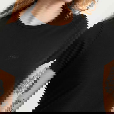 Съкратен топ Dime Cursive Baby T-Shirt Черно | DIMEHO2514BLK, 5