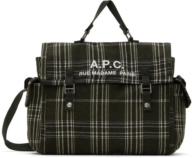 A.P.C. Plaid Flap Messenger Bag
