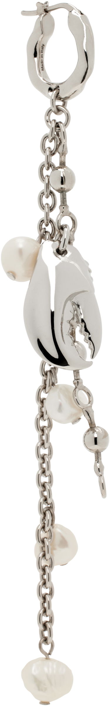 Обеци Acne Studios Acne Studios Claw Charm Drop Earring Металик | C50454-, 4