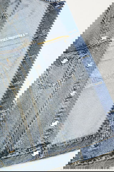 Яке BAPE Distressed 13Oz Oversize Denim Trucker Jacket Синьо | 1K80140308, 4