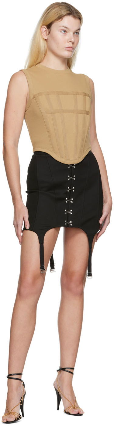 Потник Dion Lee Rib Knit Corset Tank Top Бежово | C3017R22, 3
