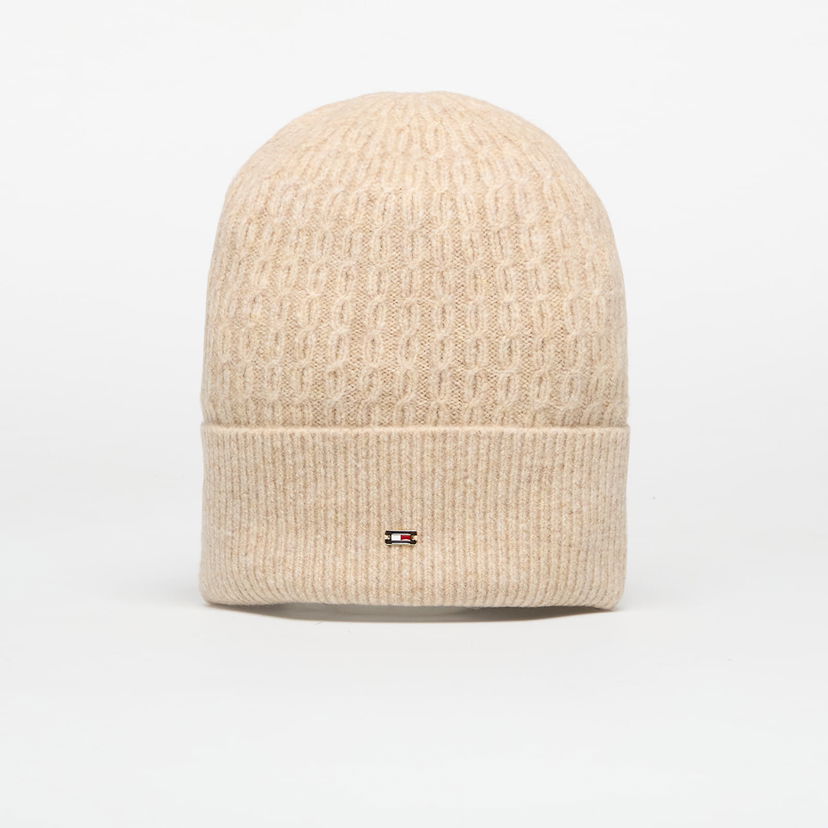 Шапка Tommy Hilfiger Tommy Hilfiger Cable Enamel Flag Beanie Бежово | AW0AW17776 RBT