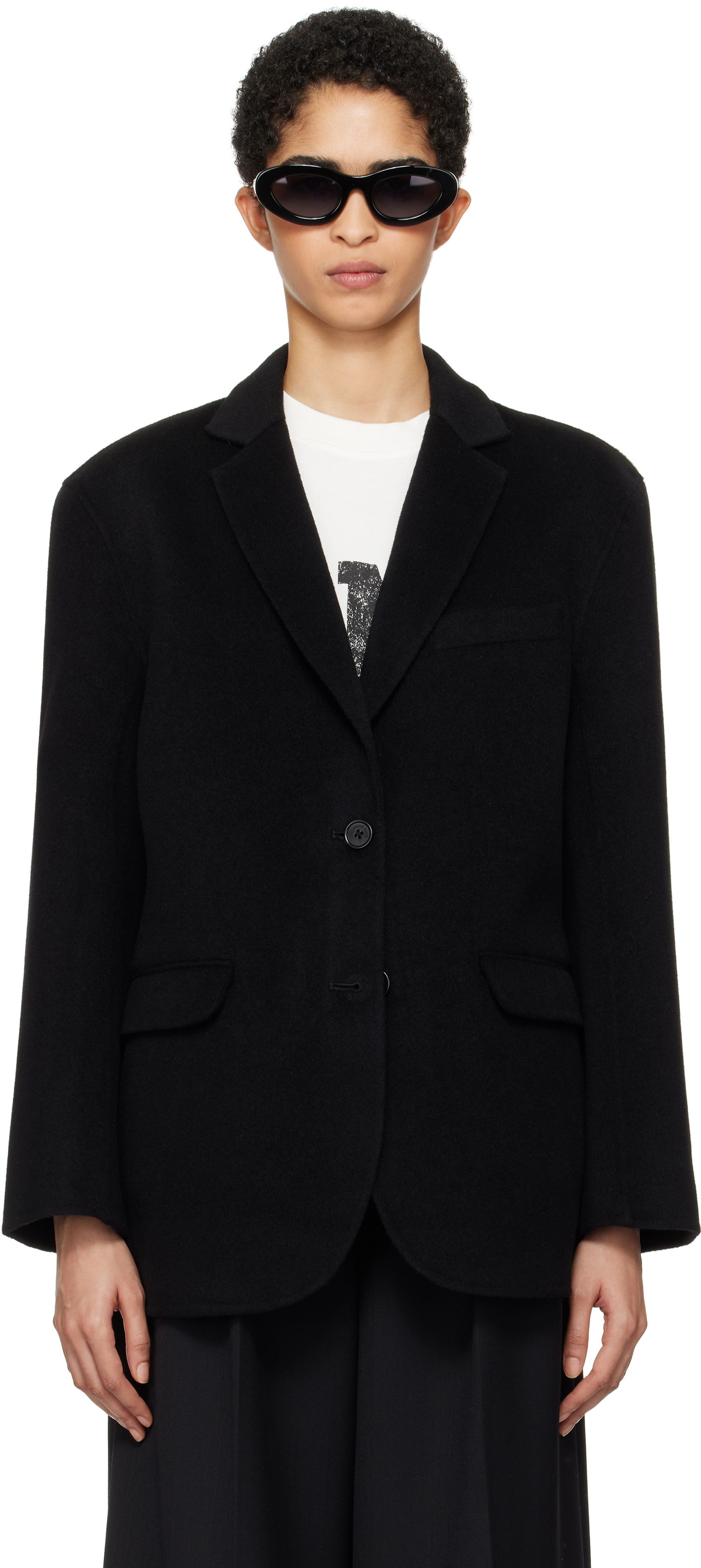 Яке Anine Bing Black Single-Breasted Blazer Черно | A-01-7073-000, 0