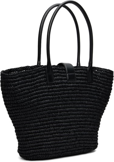 Голяма пазарска чанта Anine Bing Lou Monogram Woven Tote Черно | A-13-11223-BLK1, 2
