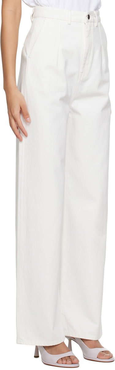 Дънки Loulou de Saison Loulou de Saison Attu Pleated Wide-Leg Jeans Синьо | ATTU, 4