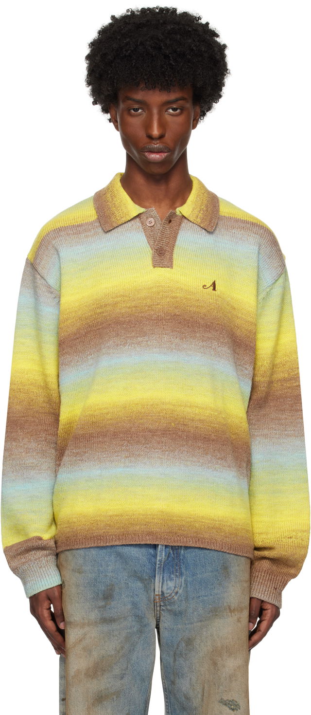 Ombre Collared Polo