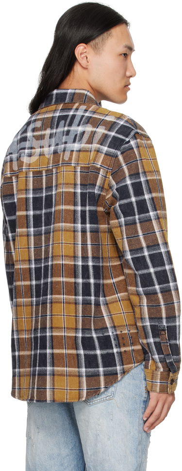 Риза Ksubi Ksubi Rosebowl Long Sleeve Plaid Shirt Жълто | MFA25SH021, 2