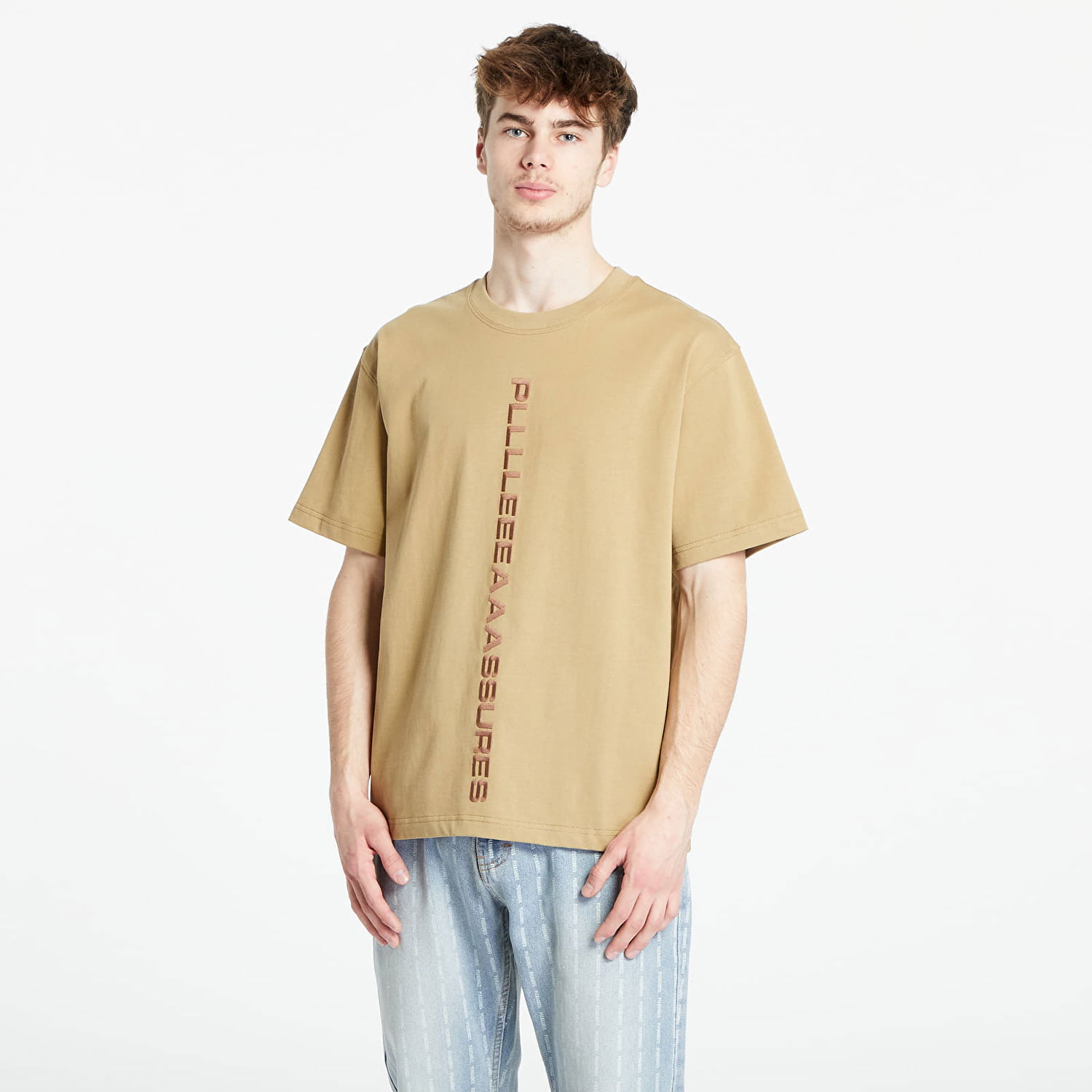 Тениска Pleasures Drag Heavyweight T-Shirt Бежово | P23W034 BEIGE, 0
