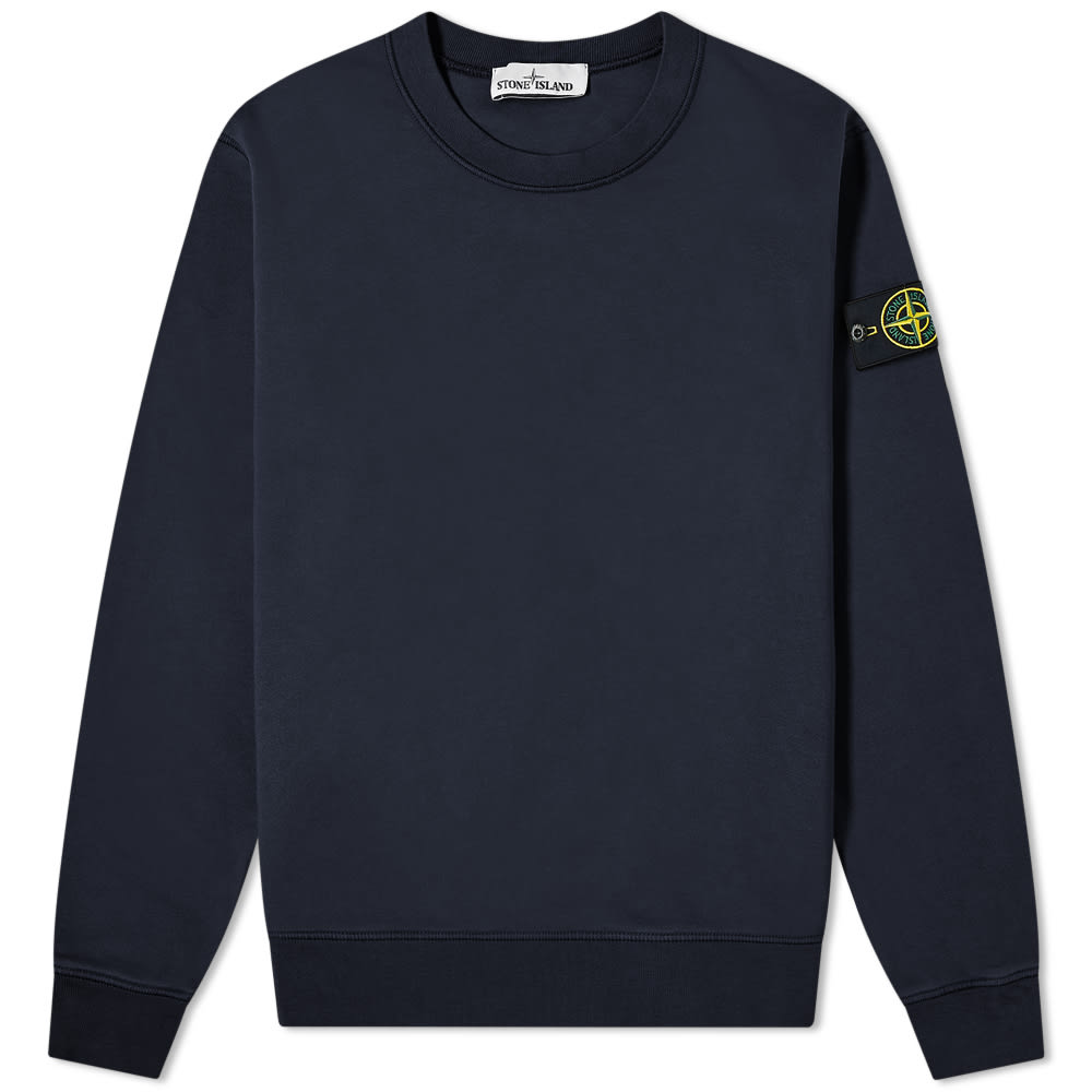 Суитчър Stone Island Garment Dyed Crew Sweat Тъмно синьо | 741563051-V0020, 0