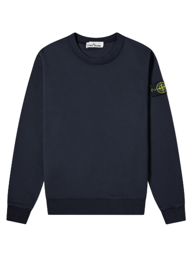 Суитчър Stone Island Garment Dyed Crew Sweat Тъмно синьо | 741563051-V0020