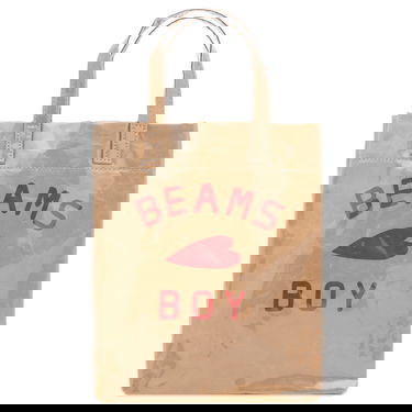 Голяма пазарска чанта BEAMS Logo Shop Bag Бежово | 13610226706-20, 0