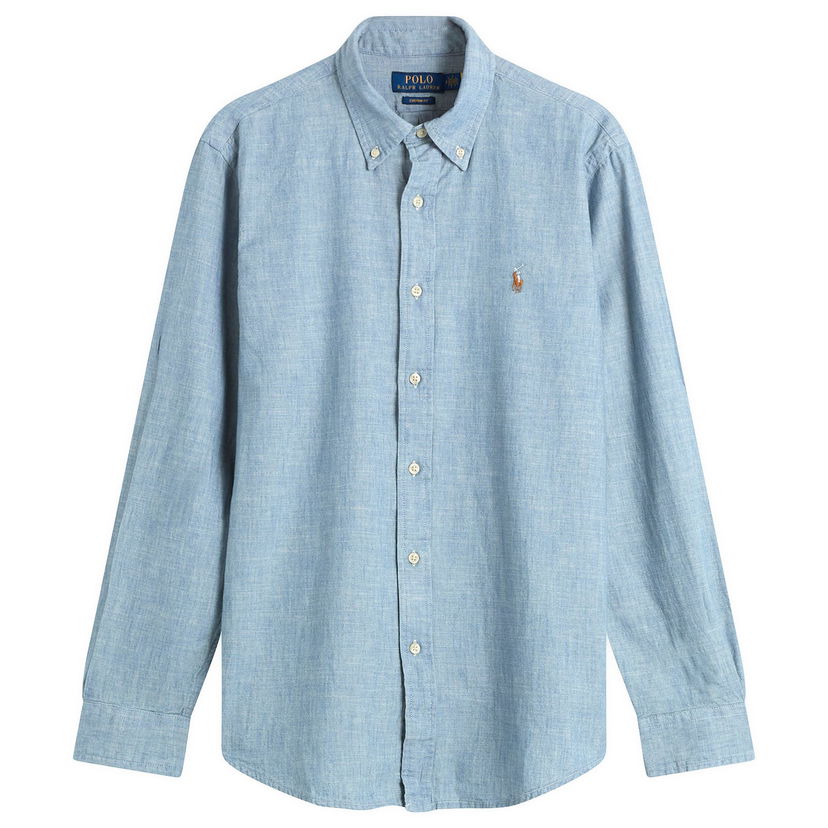Риза Polo by Ralph Lauren Button Down Chambray Shirt Синьо | 710792042-BLU