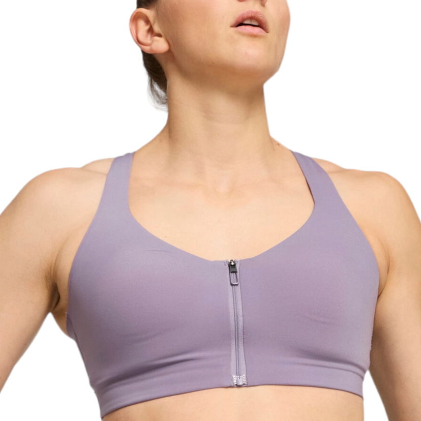 Сутиен Puma Puma PWR SHAPELUXE Zip Front Sports Bra Лилаво | 525881-30