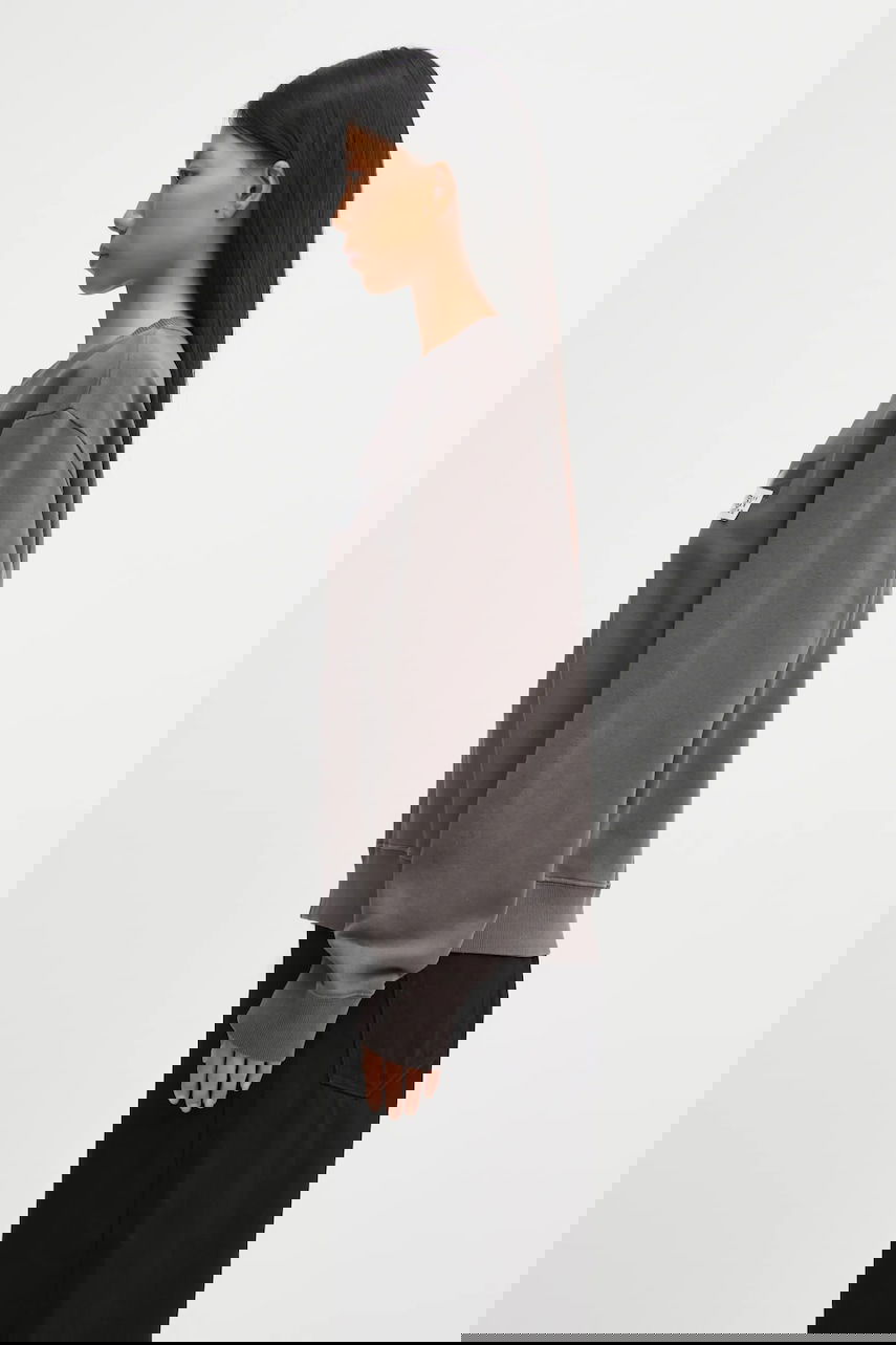 Суитчър Maison Margiela MM6 Maison Margiela Crewneck Sweatshirt with Appliqué Сиво | S62GU0143.M25024.810, 1